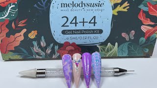 Simple gel polish design using Melodysusie Pandora’s box gel set @Nails-by-sarah
