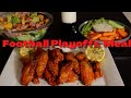 Football Playoffs Wings and Salad