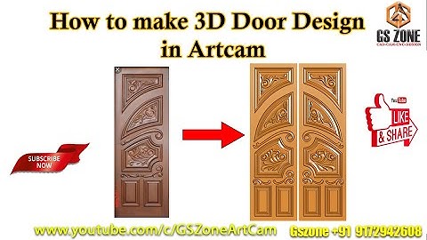 How to make 3D door Design in Artcam #gszone #artcam #cnc #router