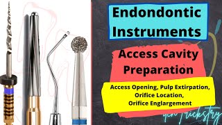 Instruments Used in Endodontics (Access Opening, Pulp Extirpation, Orifice Location and Enlargement)