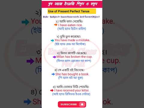 I Have Eaten Rice Present Perfect Tense Bengali To English Translation