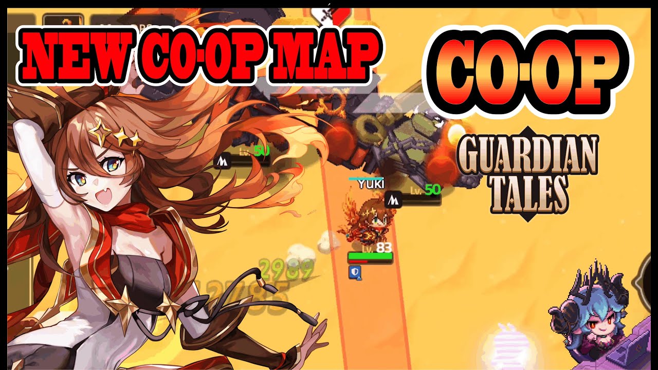 Guardian Tales Scintilla, New Coop Map, Korea server YouTube