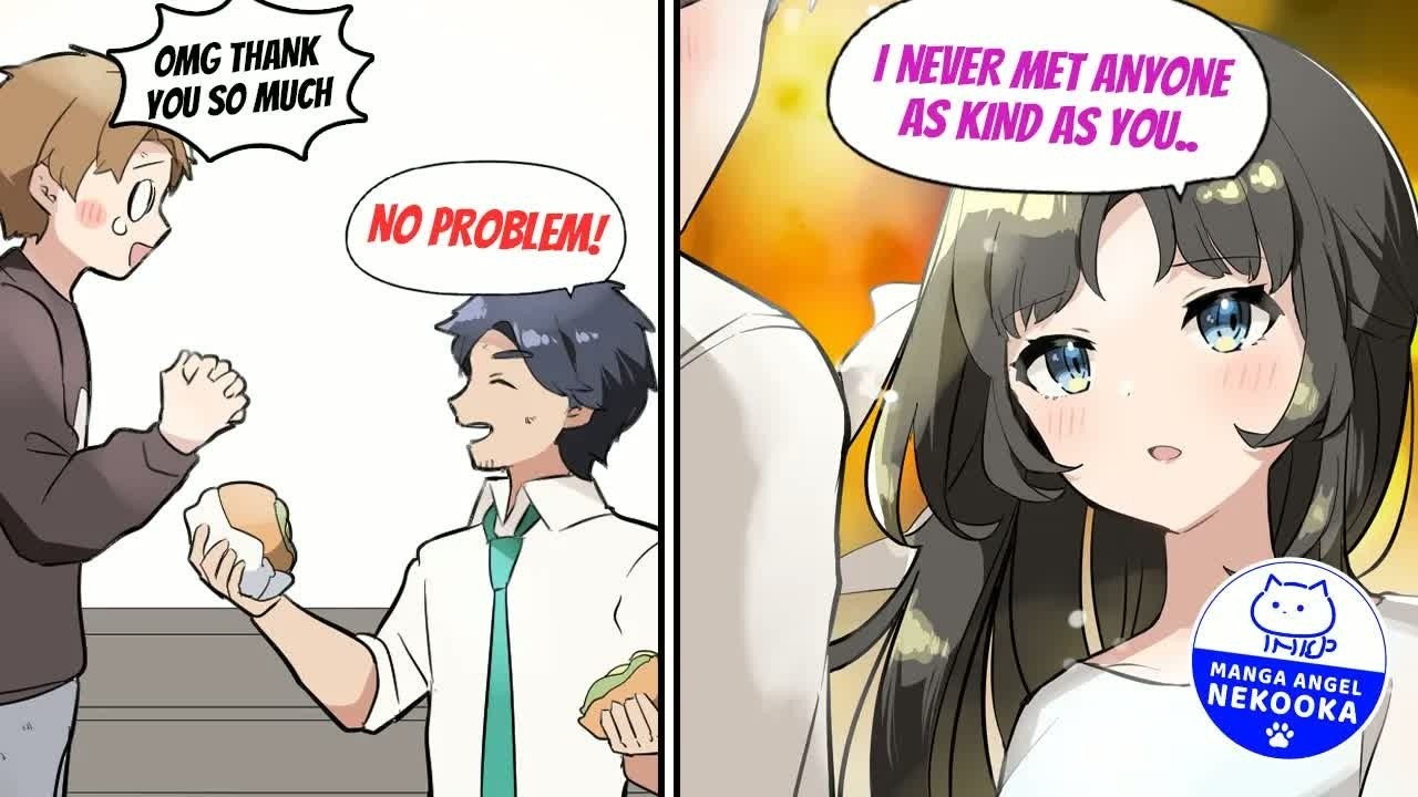 Manga Dub The poor guy help others even though struglling led him meeting the best girl RomCom