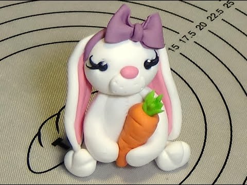 TUTORIAL cute easter bunny girl from marzipan / tutorial iepuras-dragalas