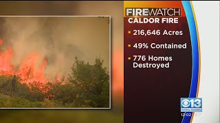 Caldor Fire Growth Slows