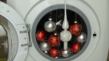 Test - experiment, christmas balls in a washing machine - peak broken by centrifuge, movie #68
