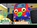 Truk Monster Truk Bayi Bergabung! | +lebih banyak lagi Truk Untuk Anak-Anak | Garasi Gecko