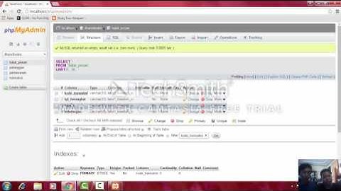 Cara Membuat Database Reservasi Tiket Melalui Xampp ( phpMyadmin )