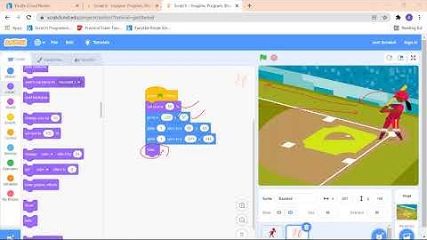 Making Baseball Hitting Animation In Scratch