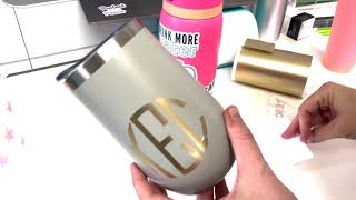 How to Make Cricut Water Bottle with Vinyl  - 10 Minute Cricut Project