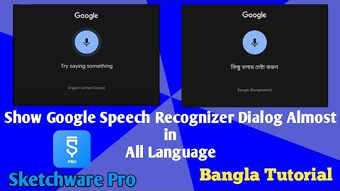 How to show google speech recognizer dialog almost in all languages? Sketchware Pro || Bosunia Tech