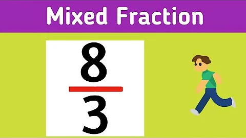 Write the fraction 8/3 as a mixed number
