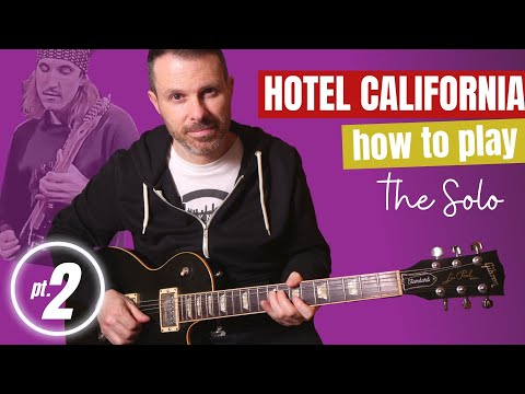 HOTEL CALIFORNIA SOLO - how to play / guitar lesson / tutorial (part 2)