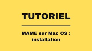 Tutoriel : installation émulateur MAME pour Mac OS Resimi