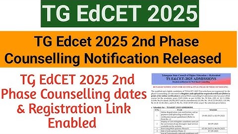 TG EdCET 2nd Phase Counselling dates ||TG EdCET 2025 Counselling Web Options ||EdCET 2nd phase dates
