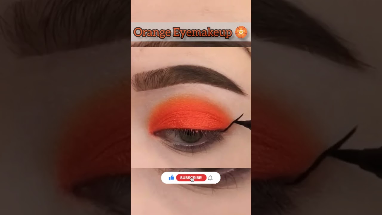 Orange and Yellow Eyemakeup 🏵️ 