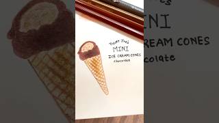 Food illustration- mini ice cream cone @traderjoes #illustration #drawing #sketch #food #traderjoes