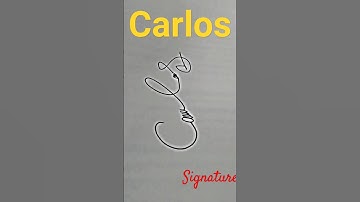 Mexican name Carlos Signature|How to draw beautiful Signature#carlos