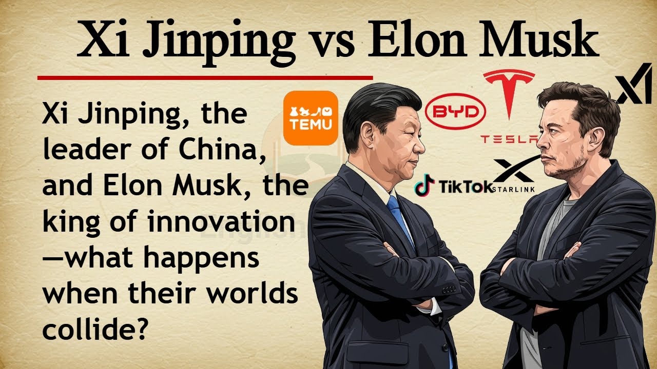 Xi Jinping vs Elon Musk || 🇨🇳🆚🇺🇸 Learn English Through Story Level 1 || Graded Reader 🎧