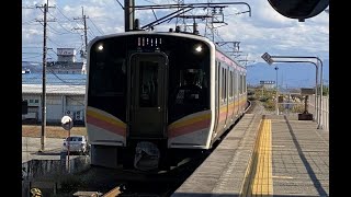 JR東日本 弥彦線 129系 A12編成 燕三条駅から弥彦駅 車窓 （2022/11/26）