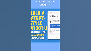 🔥 Build a ChatGPT-Style Chatbot UI Using HTML, CSS & JavaScript (No Backend!)