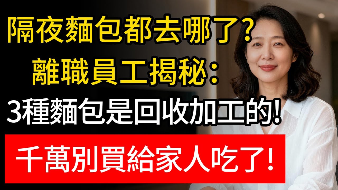 麵包店不敢說的秘密！離職師傅警告：這4種麵包最可能是「隔夜翻新」！別再買給孩子吃！#健康 #早餐 #麵包 #食安