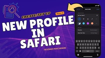 How to Create New Profile in Safari on iPhone 16