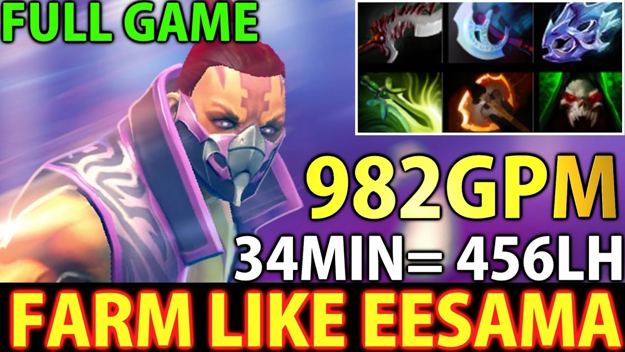 EternalEnvy Anti Mage- Dota 2: Farm like EE Sama @ 34Min = 456LH /17 Kills/982 GPM [FULL GAME]