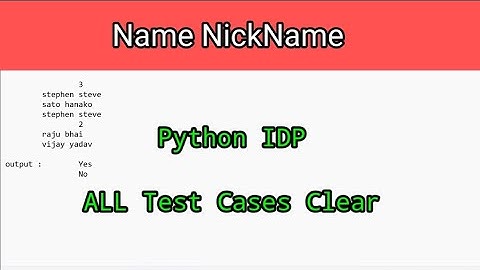 Name Nickname|Python IDP|Finding Duplicates|List Operations