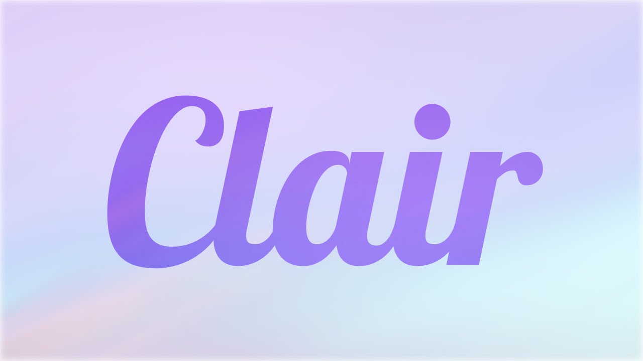 Qué significa claire