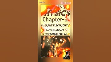 ⚡Current Electricity FORMULA Sheet | Class 12 Physics Ch-3 |CBSE 2025-26  BoardBooster💥#shorts#viral