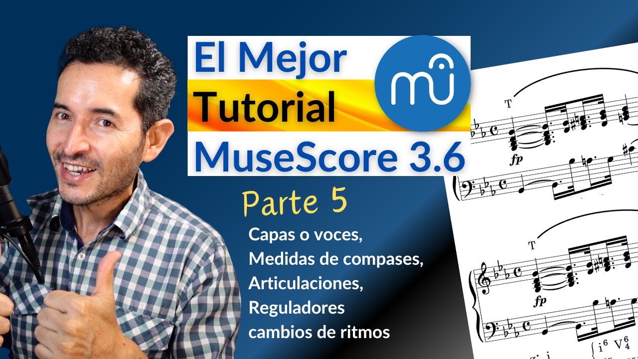 MUSESCORE 3.6  Tutorial en español  (🎹  Parte 5 ) Usar VOCES (capas), articulaciones en partitura.