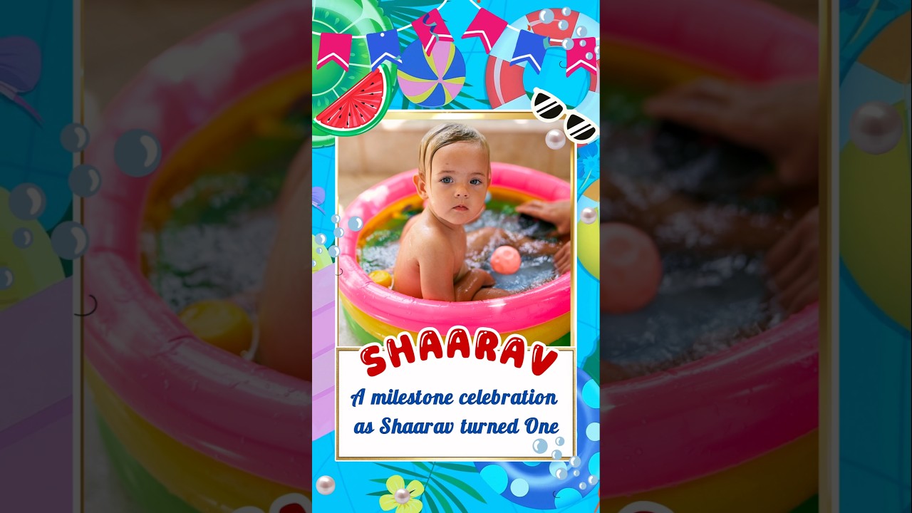 Pool Party Birthday Invitation Video for Kids 