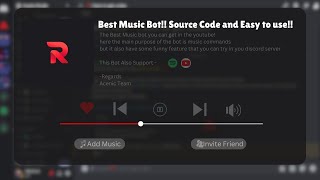 Best Music Bot In Under 1 Minute | Free Source Code |  Working 2024