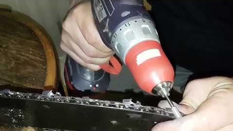Sharpening a Chainsaw the easy way with a cordless drill diamond tool