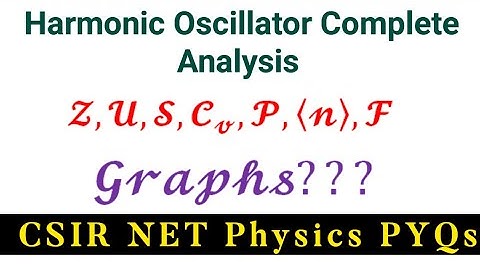 Harmonic Oscillator CSIR NET JEST GATE Physics Concepts & PYQs Statistical Physics