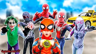 What If Many SPIDER-MAN in 1 HOUSE & New BAD HERO...??KID SPIDER MAN & Kid JOKER are in danger+ More