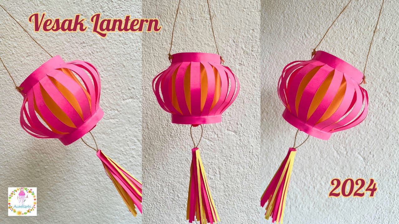 How to Make a Vesak Lantern with A4 Papers 🏮 Vesak Kudu 🏮 Paper Lantern