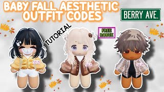 HOW TO BECOME A CUTE BABY + BABY FALL AESTHETIC OUTFIT CODES FOR BERRY AVENUE & BLOXBURG TUTORIAL 👶