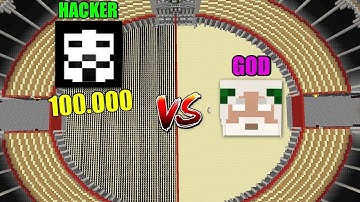 Minecraft Battle: NOOB vs PRO : GOD vs 100,000 CLONE HACKER in Minecraft / Animation