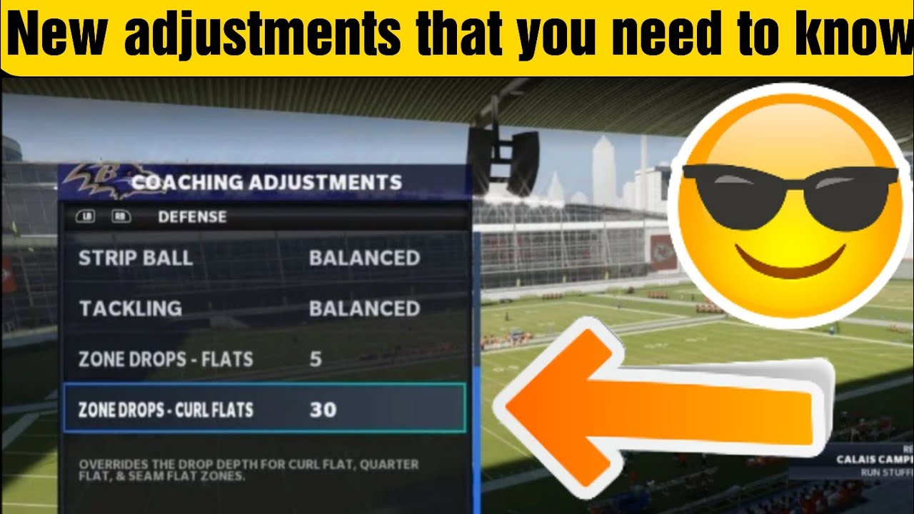 Zone drop adjustments madden 21 YouTube