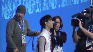 Sochi 2014 Yuzuru Hanyu before men's flower ceremony 00724