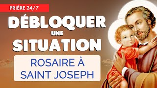 🔴 ROSAIRE pour DÉBLOQUER une SITUATION DIFFICILE 🙏 à SAINT JOSEPH 24/7