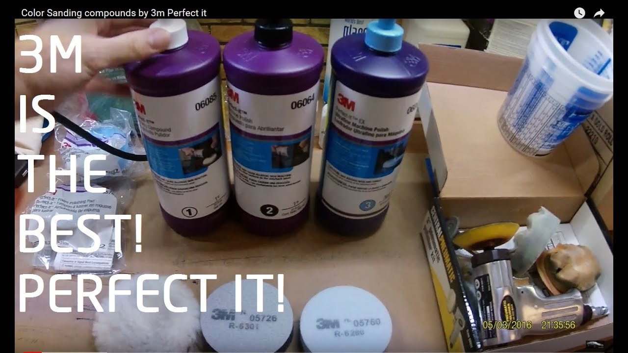Color Sanding compounds by 3m Perfect it YouTube