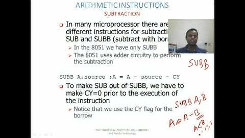 8051 Arithmetic Instructions
