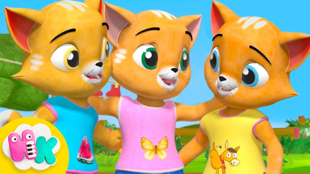 Tre Små Kattungar 🐱 Låtar om katter och kaniner för barn och spädbarn 🐰 ...