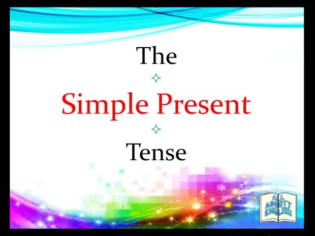 Animated English Lesson: The Simple Present Tense[Copyright :All Abbott English] #english #tenses class=