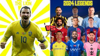 Zlatan Ibrahimovic 🆚 2024 Legends (Ronaldo, Messi, Neymar, Mbappe, Bellingham, Haaland, Vinicius)💪⚽🔥