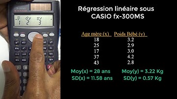 Statistique/ Régression linéaire avec une Calculatrice simple