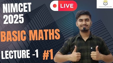 Nimcet 2025 | Basic maths  | Lecture 1 |  Vijaypal Choudhary